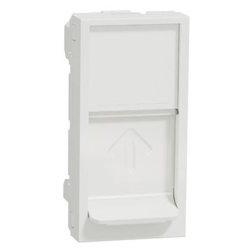 New unica caratula rj45 1 mod. keystone blanco polar