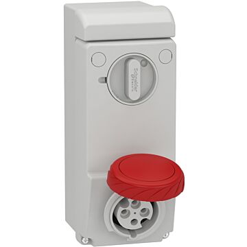 Unika interlocked socket - 16 a - 3p + e - 380...415 v ac - ip65 - wall