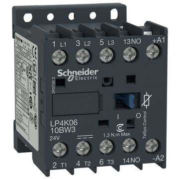 Contactor tesys k - 3p(3 na) - ac-3 - <= 440 v 6 a - 24 v bobina cc