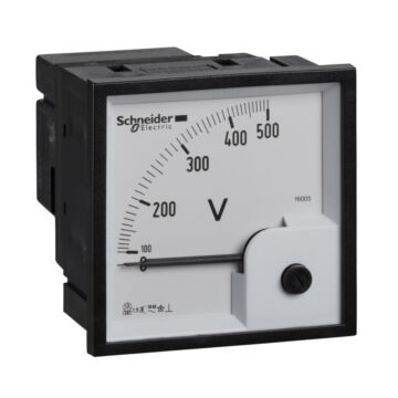 Voltímetro analógico vlt - 72 x 72 mm - 0...500 v