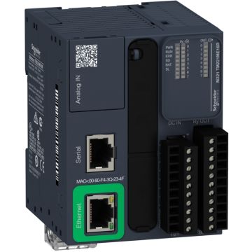Controlador modicon m221 modular con ethernet 16 es de tipo relé