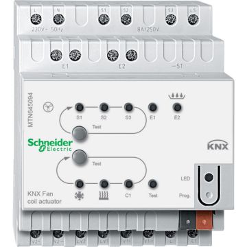 Knx - actuador de fan coil carril din