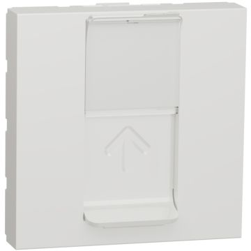 Toma  de datos rj45 new unica  categoria 5e utp 2 módulos blanco polar