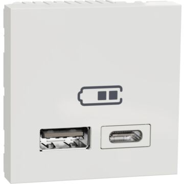 New unica - 2 cargadores usb 2,4 a - tipo a y c - polar