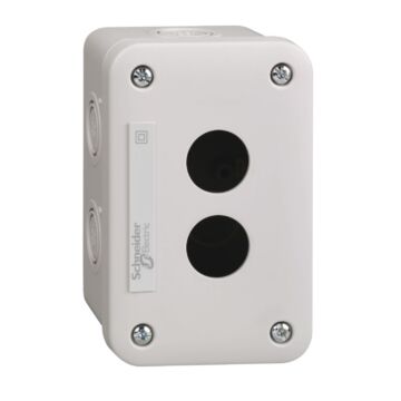 Estación de control vacía - gris claro - 2 recortes - ip54 - para xb7 ø 22 mm