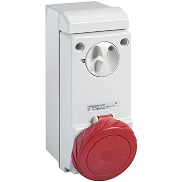 Unika interlocked socket - 32 a - 3p + e - 380...415 v ac - ip65 - wall