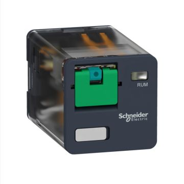 Relé 3co 10a+botón test 48vdc