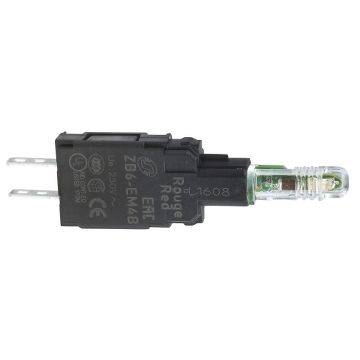 Cuerpo para luz piloto- zb6 - led rojo incorporado - 230..240 v