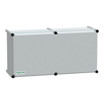 Pls box, polyester rear, opaque pc cover ip65 27x54x18cm ((*))
