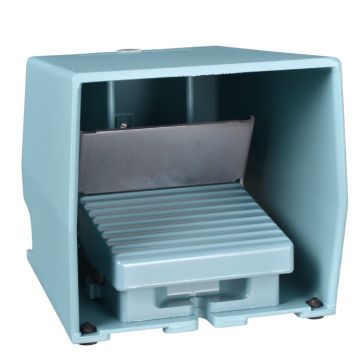 Interruptor de pedal único xpe-m - con cubierta - metálico - azul - 2 nc + 2 na