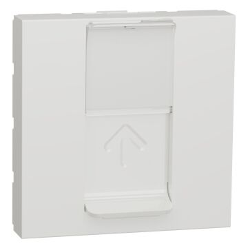 New unica, carátula para rj45 huella keystone/systimax, 2 módulos, polar