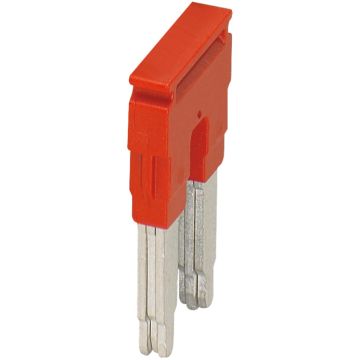 Plug-in bridge, 2pts for 16mm² terminal blocks, red