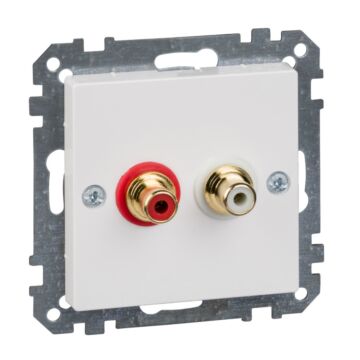 Toma audio 2 rca blanco activo