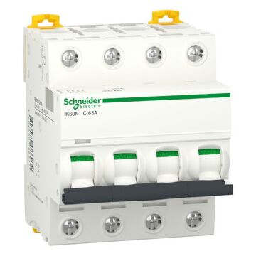 Interruptor magnetotérmico, acti9 ik60n, 4p, 63a, curva c, 6ka