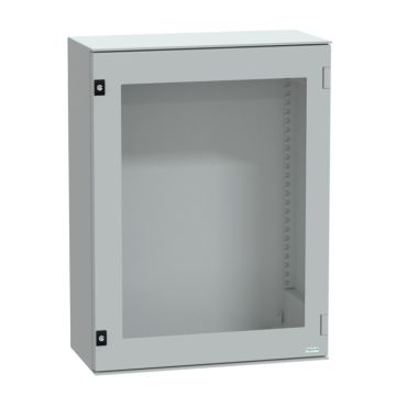 Armario mural monobloque de poliéster ip66 h847xa636xp300mm puerta acristalada
