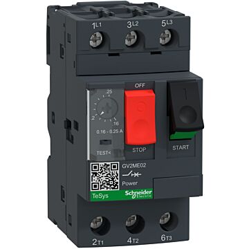 Disjuntores-motor magnetotérmicos gv2me 0,16/0,25a