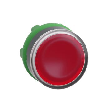 Cabeza pulsador rasante transparente rojo