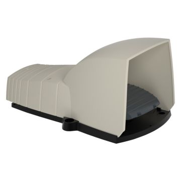 Interruptor de pedal único xpe-g – con tapa – plástico - gris - 1nc+1no