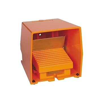 Interruptor de pedal único xpe-r – con tapa – metálico – naranja - 1nc+1no