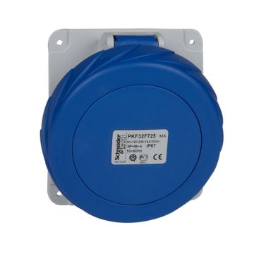 Base empotrar inclinada 16a 2p+tt 200-250v ip44
