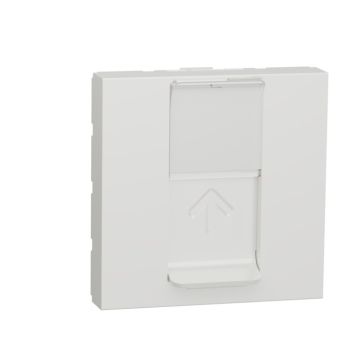 New unica toma rj45 cat.6 utp 2 modulos blanco blanco polar