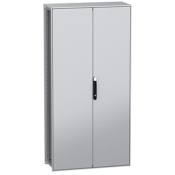 Armario modular de acero descarbonizado panelset sfn, 2000x1000x400mm, 2 puertas, ip55