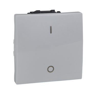 Interruptor bipolar 16ax ancho serie única blanco polar
