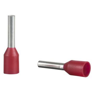 Cable end medium size 1 mm² red