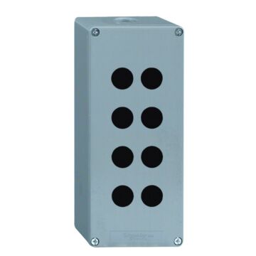 Caja aluminio ip65 8 taladros diámetro 22,2 profundidad 74,5 azul