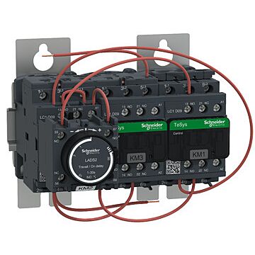 Arrancador motor estr.-triángulo en placa de montaje ya montado sin desconector