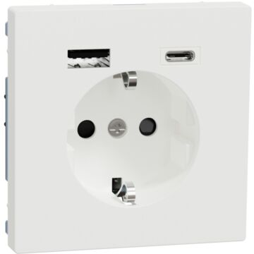 Schuko mas usb a+c 3a d-life blanco mate