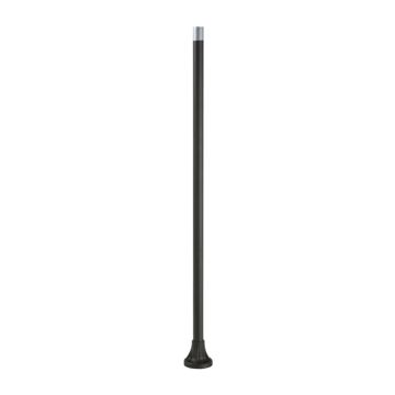 Base de fijación para la columna luminosa modular, plástico, ø70, tubo con soporte de aluminio negro de 780mm  + placa de fijación negra