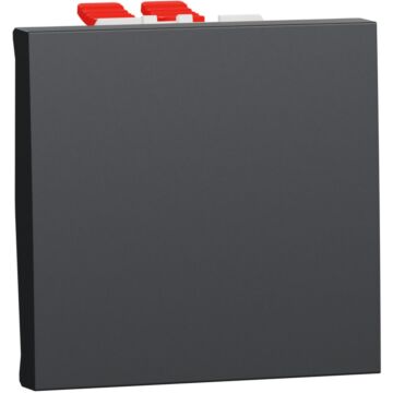 New unica, cruzamiento, 10ax, 2 módulos,  conexión rápida, ip4x, antracita