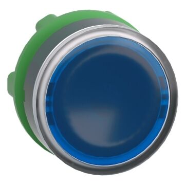 Cabeza pulsador rasante transparente azul