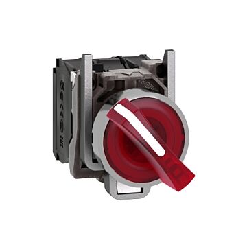 Selector luminoso led 230v  na+nc rojo