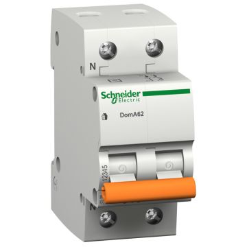 Interruptor magnetotérmico domae 6ka c 1p+n 6a