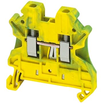 Bornera de tierra - 2.5 mm² nivel único 1x1 tornillo - amarillo verdoso