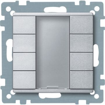Knx - pulsador de 4 elementos plus aluminio - elegance
