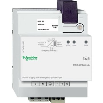 Knx - fuente de alimentación carril din 640 ma conex. a suministro emergencia