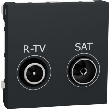 New unica toma r-tv/sat derivacion unica antracita