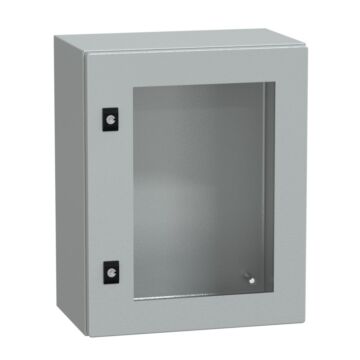Spacial crn puerta transparente sin placa de montaje h500xw400xd250 ip66 ik08 ral7035..