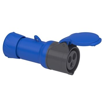 Pratika wander socket - straight - 16 a - 2p + e - 200...250 v ac - ip44