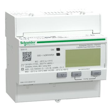 Contador de energía iem3115 3f 63a cl 1 2e/s digital multitarifa mid