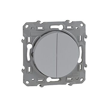 Doble conmutador odace blanco