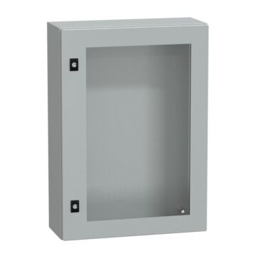 Spacial crn puerta transparente sin placa de montaje h700xw500xd200 ip66 ik08 ral7035..