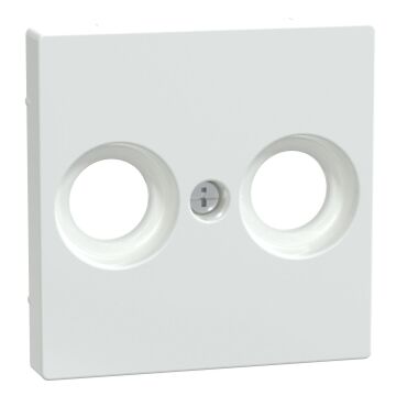 Carátula, system m, para toma tv/r, blanco activo antibacteriano