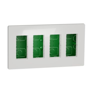 New unica system+ - puesto de trabajo - 4 columnas - empotrar - polar