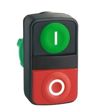 Cabeza pulsador   doble lum  verde-rojo  rs ip66