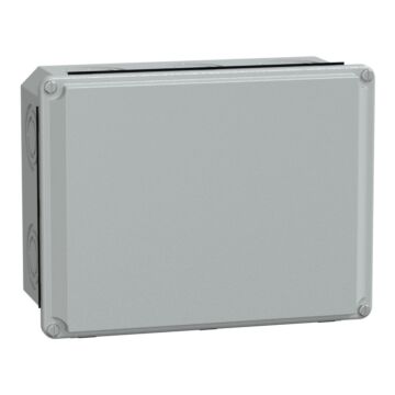 Caja de acero semitroquelada - low plain cover - h206xw156xd83 - ip55 - gris