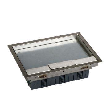 Optiline 45 - caja de suelo metalica 3 módulos dobles